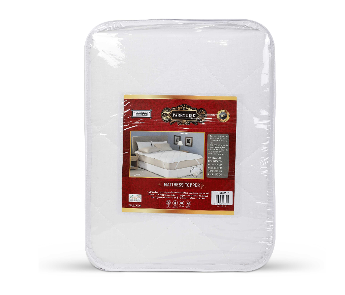 Parry Life PLMP7056 Terry Cotton Waterproof Mattress Protector- White - Zoom Image 1