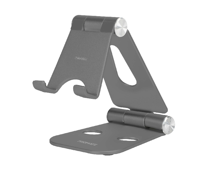 Promate TABVIEW Aluminum Foldable Multi-Angle Tablet Stand - Grey - Zoom Image 1