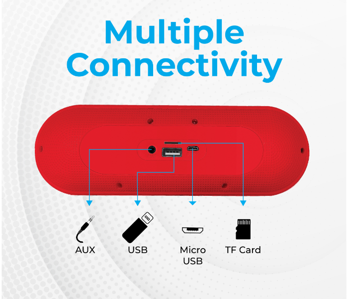 Promate CAPSULE 6W Bluetooth Speaker with Mic - Maroon - Zoom Image 3