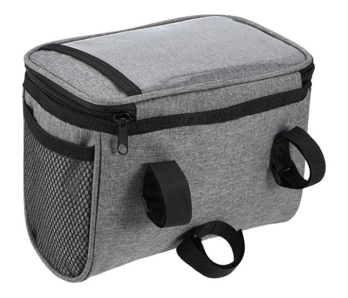 Bicycle Front Handle Bar Insulated Pannier Bag Pouch - Grey - Zoom Image 4