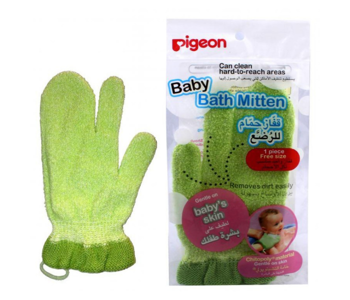 Pigeon Baby Bath Mitten - Green - Zoom Image 1