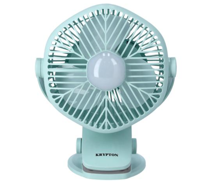 Krypton KNF5405 Rechargeable Mini Fan with Led Light- Light Blue - Zoom Image 1