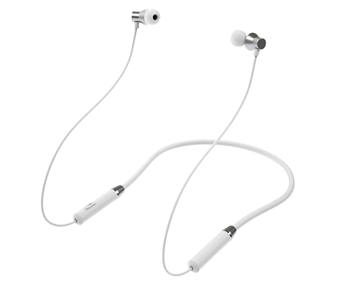 Lenovo HE05 Original Wireless Bluetooth 5.0 Stereo Magnetic Neckband In-Ear Headphone with Noise Cancellation - White - Zoom Image 1