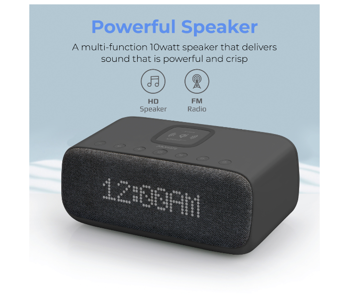 Promate EVOKE 10W Bluetooth Speaker with Qi Wireless Charger - Black - Zoom Image 2