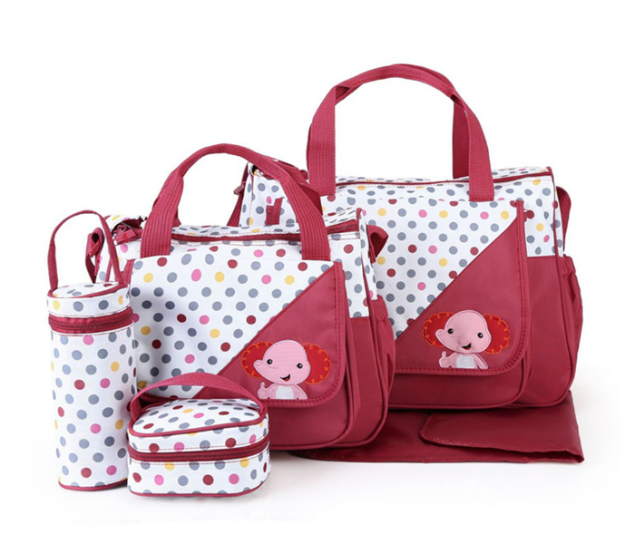 Kidle 10040 Baby Diaper Bag - Red and White - Zoom Image