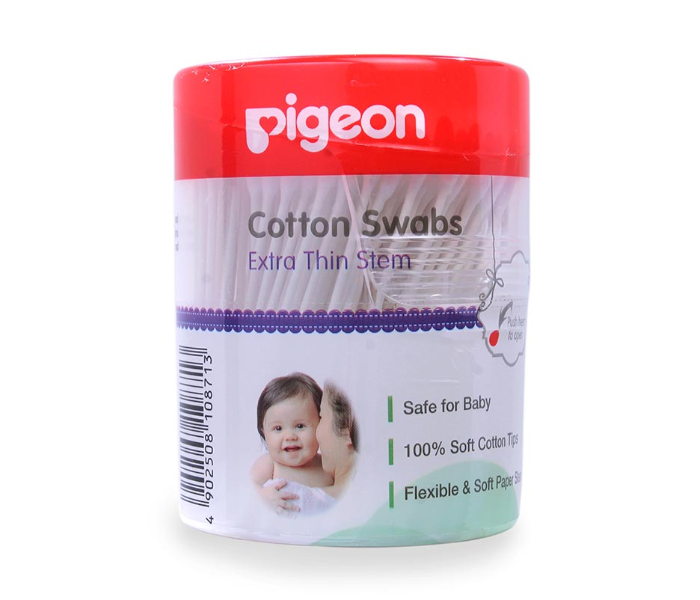 Pigeon 200 Pieces Extra Thin Paper Stem Cotton Swabs - Zoom Image