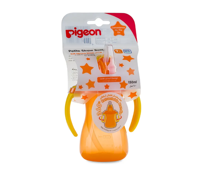 Pigeon 150ml Petite Hanging Type Straw Bottle - Orange - Zoom Image 1