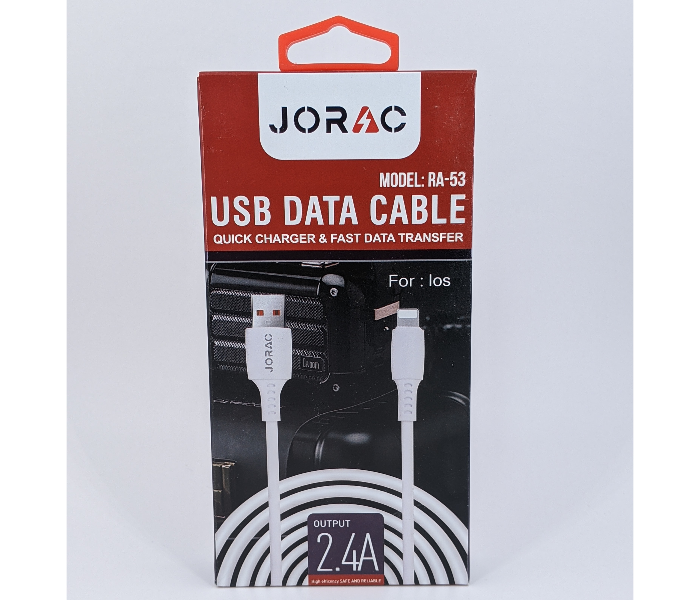 Jorac RA-53 2A Micro USB Data Cable -White - Zoom Image 1