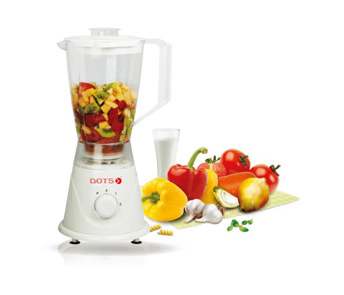 Dots BLD-001W 1.5 Liter Blender with Plastic Jar - White - Zoom Image