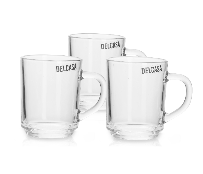 Delcasa DC1884 210ml 3Pc Glass Mug with Handle - Zoom Image