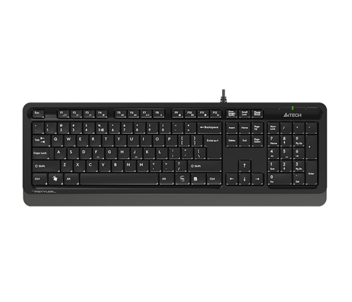 A4TECH FK10 GREY Fstyler Sleek Multimedia Comfort Keyboard - Black - Zoom Image 1