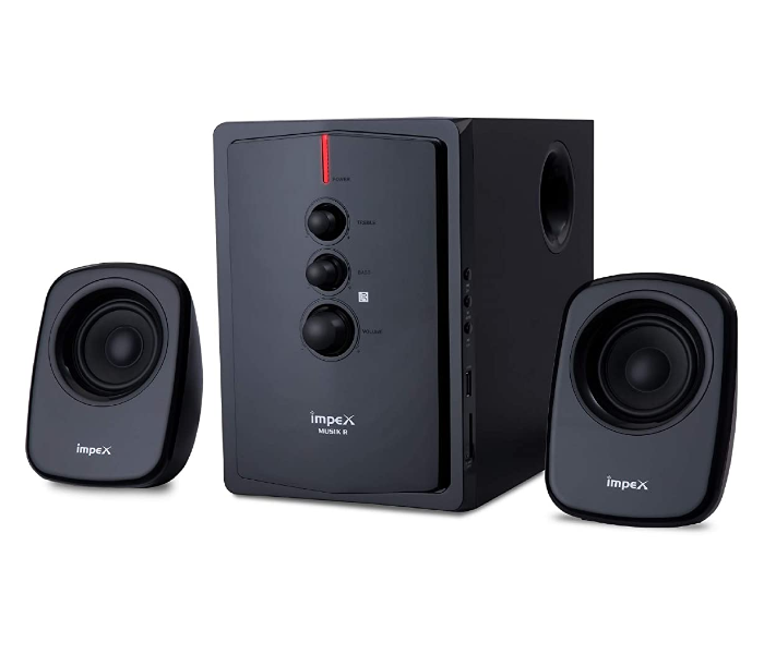 Impex MUSIK-R Multimedia 2.1 Channel Home Theatre Sound System with Bluetooth and Remote Control - Black - Zoom Image 1