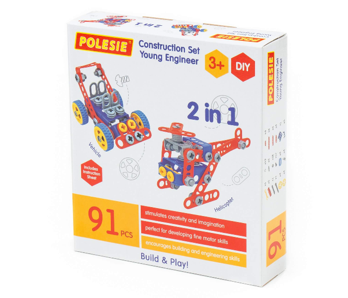 Polisie ATTP72986 91 Pieces Construction set Young Engineer Toy for Kids - Zoom Image 1