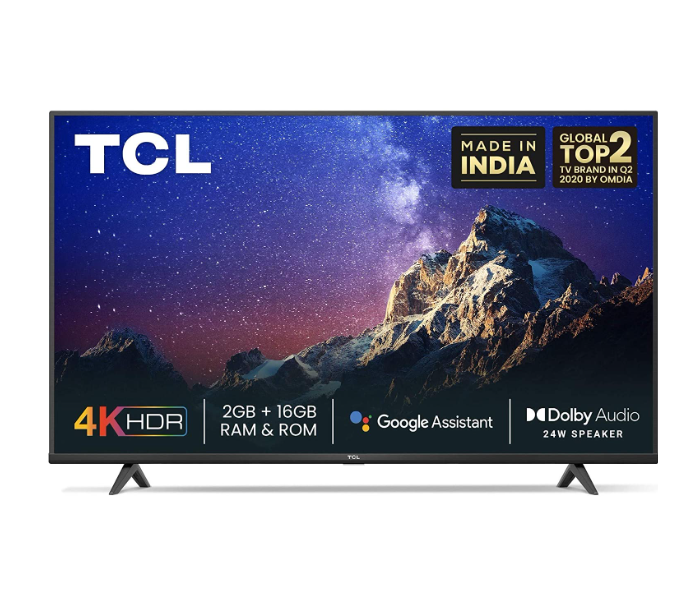 TCL 50P615 50 inches 4K Ultra HD Certified Android Smart LED TV With Dolby Audio- Black - Zoom Image 1