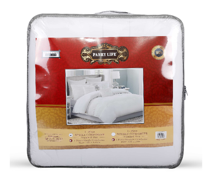 Parry Life PLCF7054 1 Piece Soft Micro Polyester Fabric Single Comforter- White - Zoom Image 2