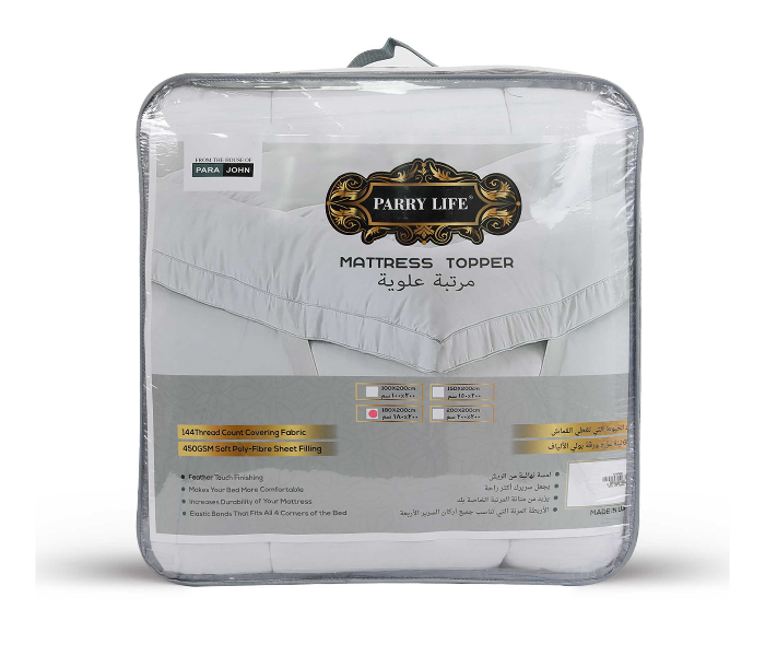 Parry Life PLMT9512 Soft Mattress Topper- White - Zoom Image 1