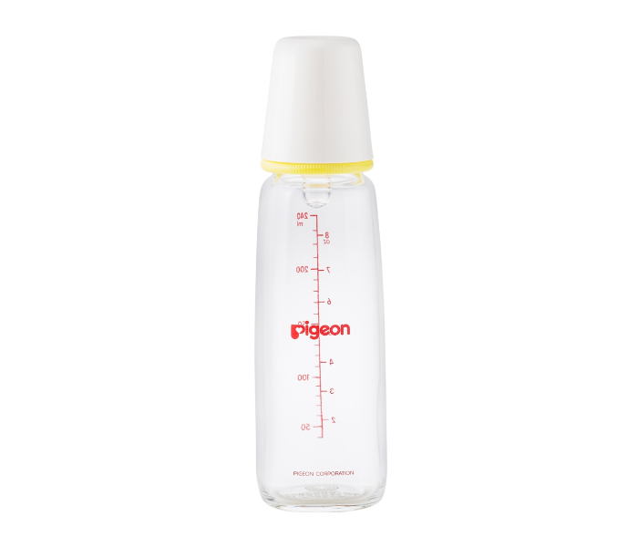 Pigeon 240ml K-8 Glass Feeding Bottle - Yellow - Zoom Image