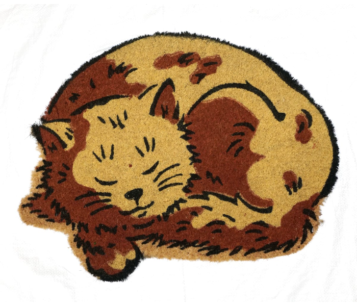 Designed 45cm×60cm×15mm Cat Shape Floor Mat - Brown - Zoom Image