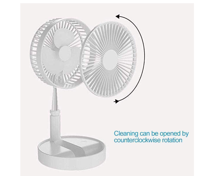 4 in 1 Desktop and Mini Pedestal Fan with Bluetooth speaker - White - Zoom Image 4