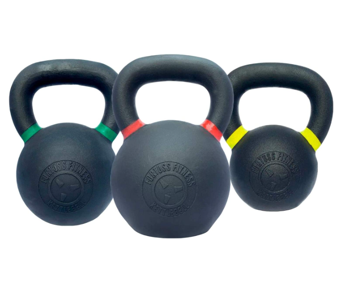 FortussCast Iron Kettlebell Set 3 pcs 16, 24, 32 KG Home Gym Workout Equipment - Zoom Image 2