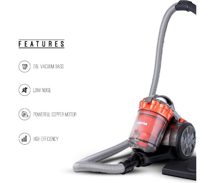 Geepas GVC19014UK Multi Cyclonic Vacuum Cleaner - Zoom Image 5