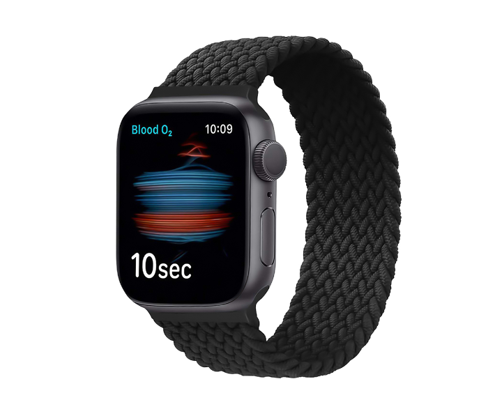 Promate FUSION-44L 42mm or 44mm Solo Loop Nylon Braided Strap for Apple Watch - Charcoal - Zoom Image