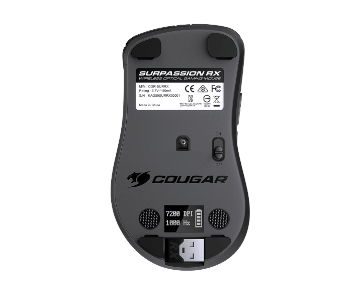 Cougar SURPASSION RX Wireless Optical Gaming Mouse - Black - Zoom Image 2