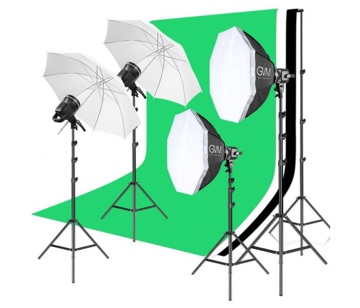 GVM AWP-1195 Daylight LED Light Kit with Umbrella - Black and White - Zoom Image 3