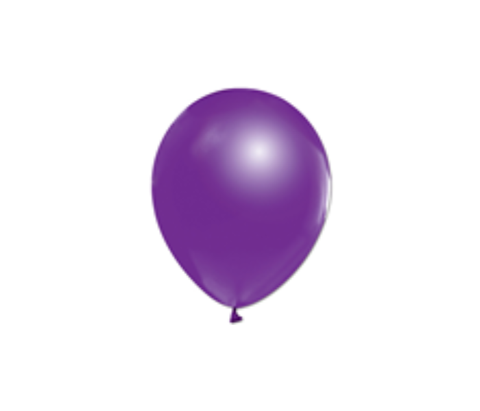 Rota Party Pack of 100 Piece 12 inch Metallic Latex Balloon - Violet - Zoom Image