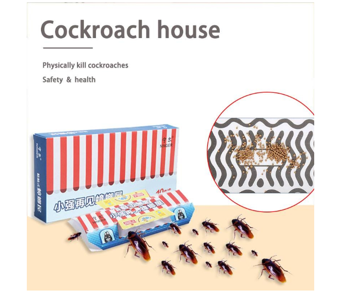 10Pcs Set Cockroach Repellent Pitfall House Killer Insect Glue Bait Trap Sticker - Zoom Image 1