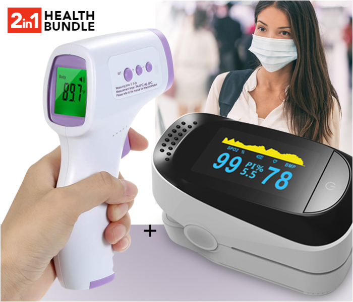 Forehead Thermometer NonContact Infrared Temperature Sensor White Image