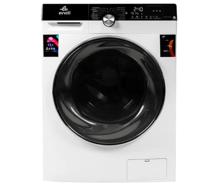 Evvoli EVWM-FCOM-8 614W 8 kg Load Washing Machine with Dryer – White and Black - Zoom Image 1