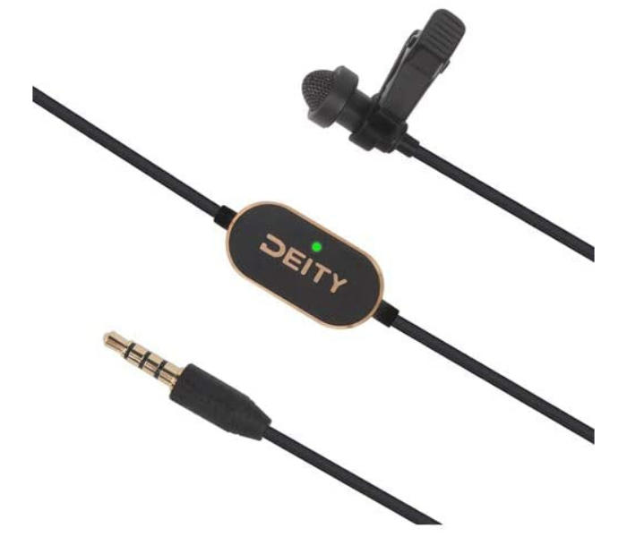 Diety V-LAV Microphone and Carrying Pouch - Black and Gold - Zoom Image 2