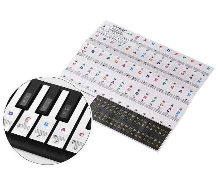 Decdeal Piano Stickers for Key Keyboards Music Note - Multicolour - Zoom Image 4