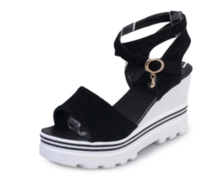 New Summer High Heels Wedges EU38 for Women – Black - Zoom Image 2