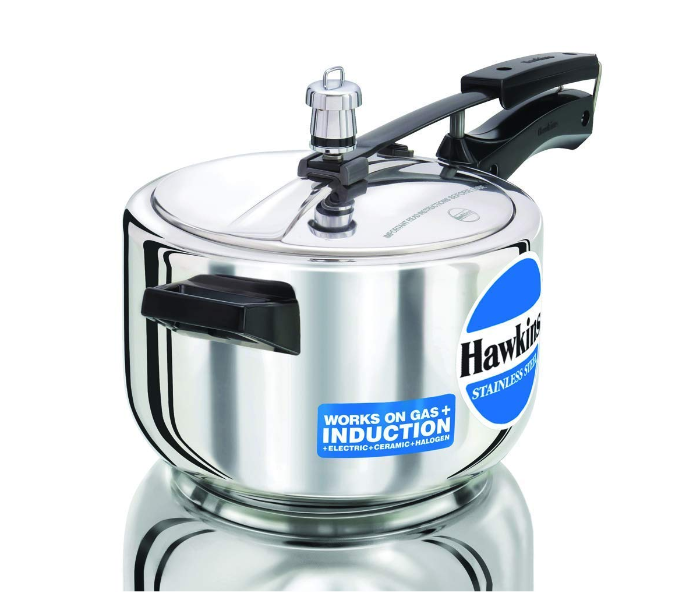 Hawkins HSS40 4 Litre Stainless Steel Pressure Cooker - Silver - Zoom Image