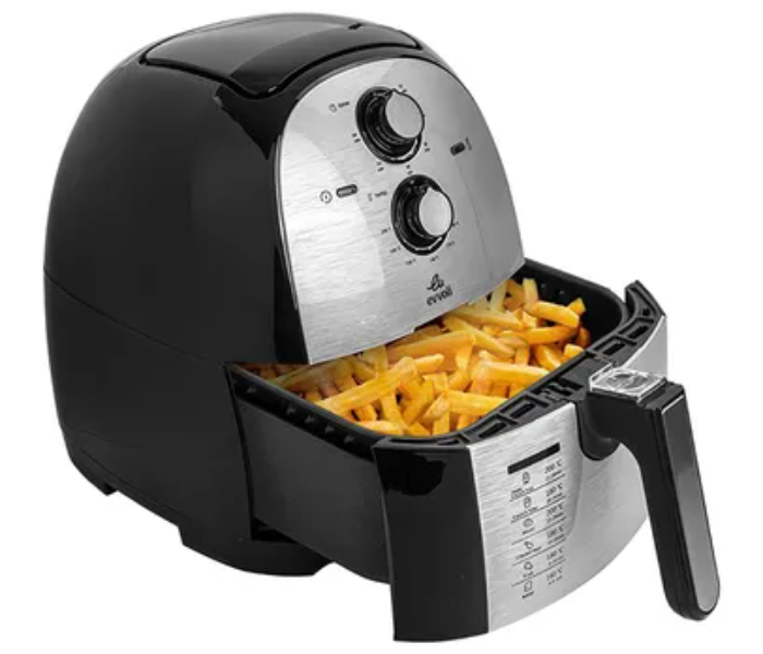 Evvoli VKA-AF5501B 5.5L 1700W Multifunction Air Fryer With Timer and Temperature Control 6 Preset Programs - Black and Grey - Zoom Image 1