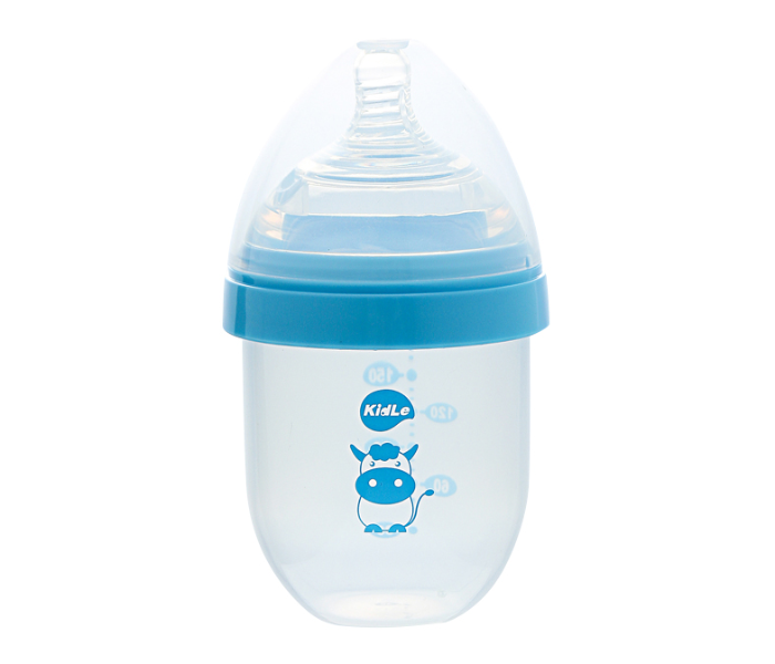 KidLe CJM0001 180ml Super Wide Mouth Feeding Bottle - Blue - Zoom Image