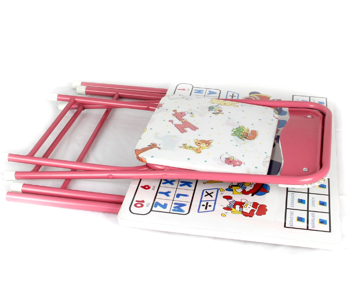 Leostar 3678 Kids Folding Study Table and Chair Set - Pink - Zoom Image 2