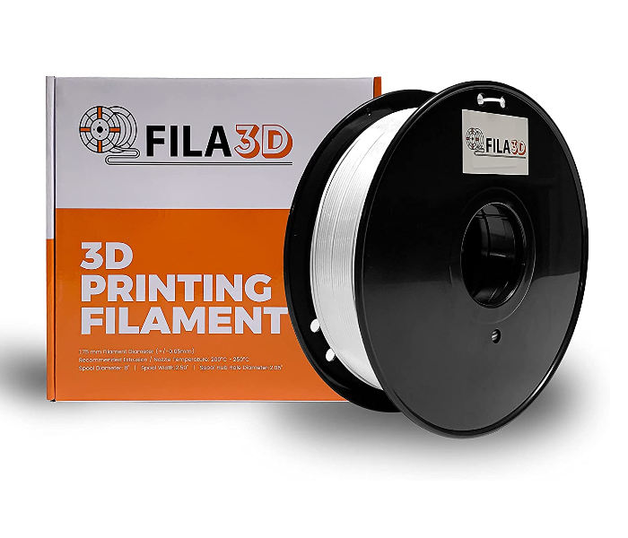 Fila3D 1.75mm PETG 1Kg 3D Printer Filament - White - Zoom Image 1