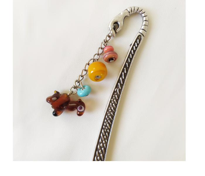 Handmade Glass Art Bookmark of Camel - Brown - Zoom Image 3