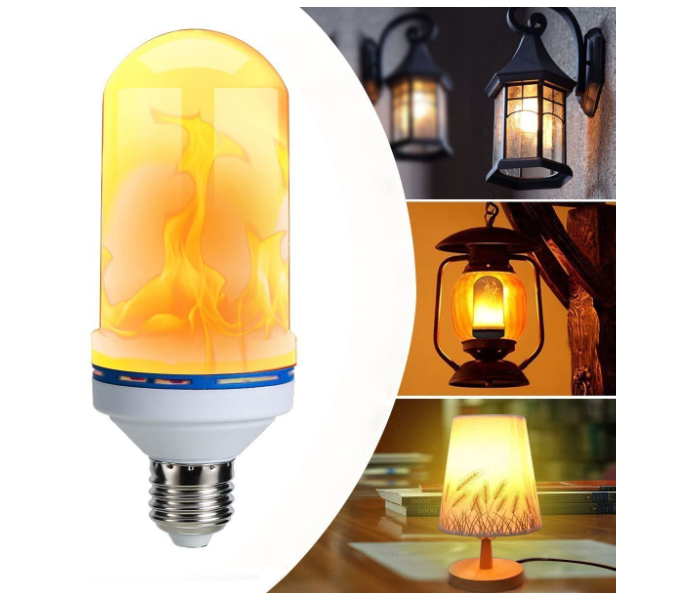 Gg LED Flame Bulb E27 3 Working Modes 2200K Warm Color - Yellow - Zoom Image 3