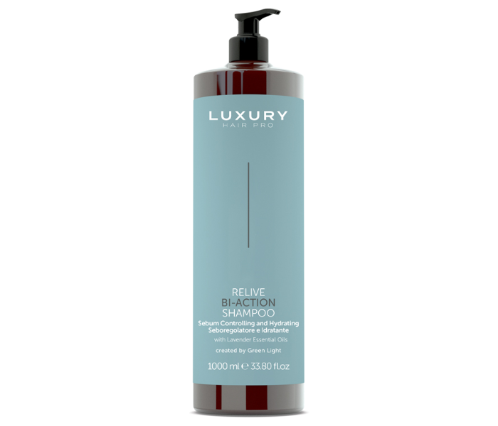 luxury Hair Pro 1000ml Relive Bi-Action Sebum Controlling and Hydrating Shampoo - Zoom Image