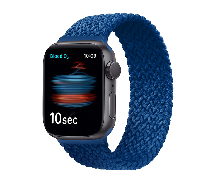 Promate FUSION-40S 38mm or 40mm Solo Loop Nylon Braided Strap for Apple Watch - Blue - Zoom Image