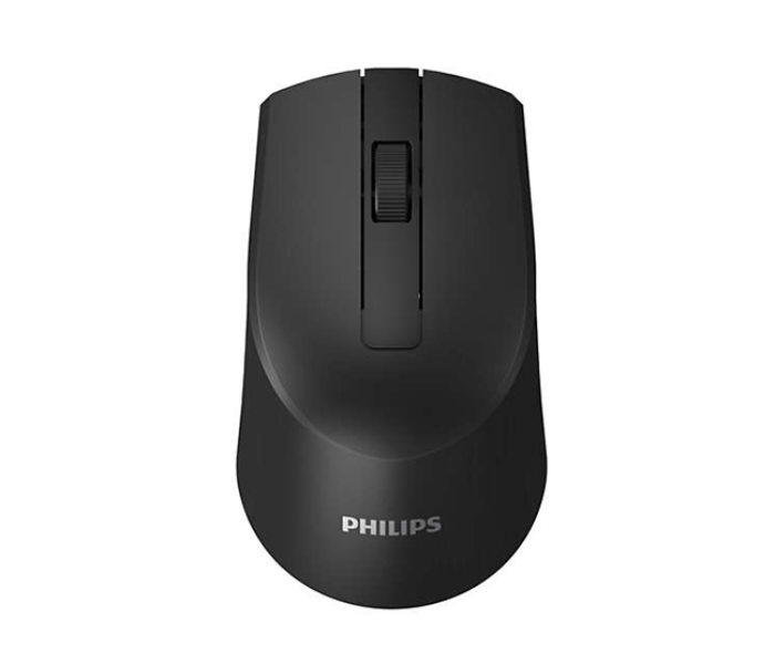 Philips 2.4GHz SPK7374 Wireless 1000DPI Optical Sensor Mouse - Black - Zoom Image 1