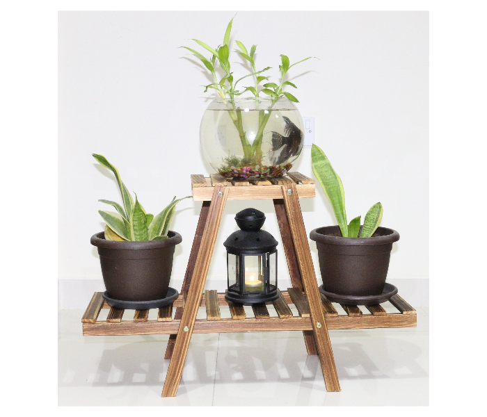 Serah Home Decors S02 Solid Wood Flower Plant Display Stand - Wood - Zoom Image 3