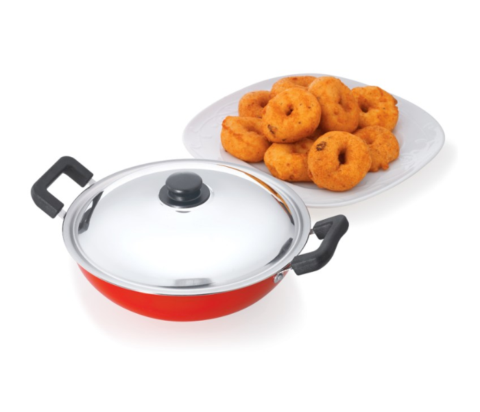 Premier 2762 24cm Non-Stick Kadai - Red & Black - Zoom Image 2