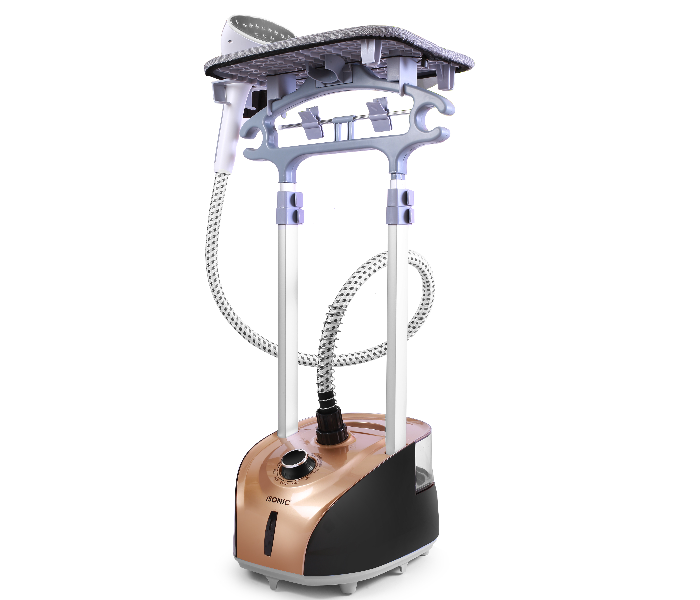 iSonic IGS 311 Multifunctional Garment Steamer with Stand - Black and Gold - Zoom Image 1