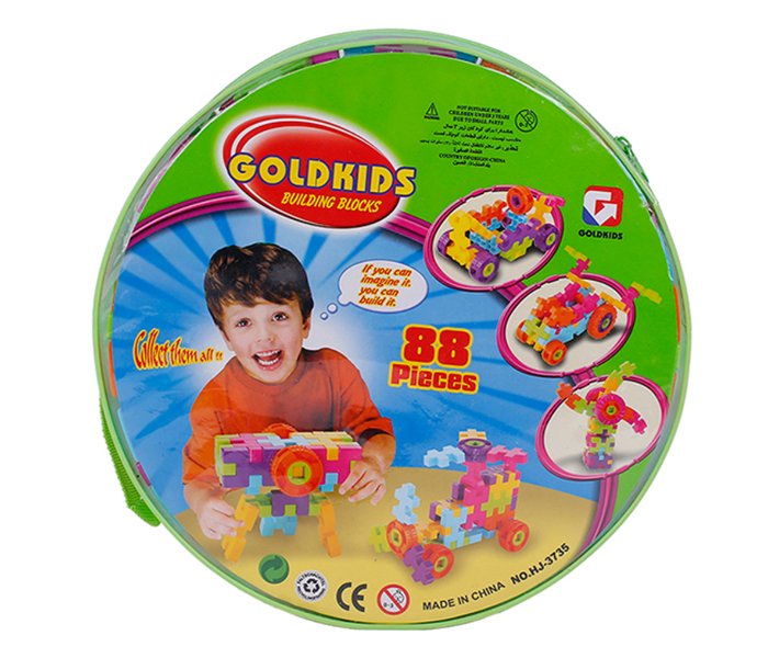 Goldkids HJ-3735 88 Pieces Round Pocket Building Blocks - Zoom Image