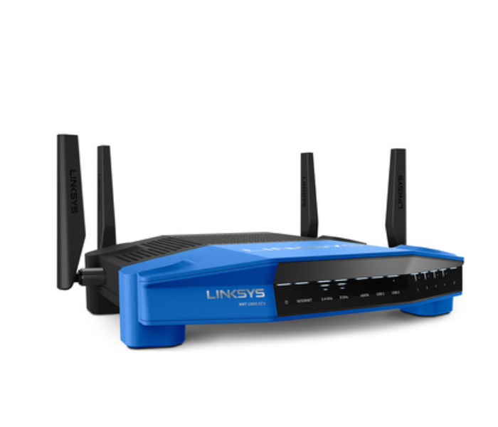 Linksys WRT1900ACS Dual-Band Wi-Fi Router with Ultra-Fast 1.6 GHz CPU - Blue - Zoom Image 2